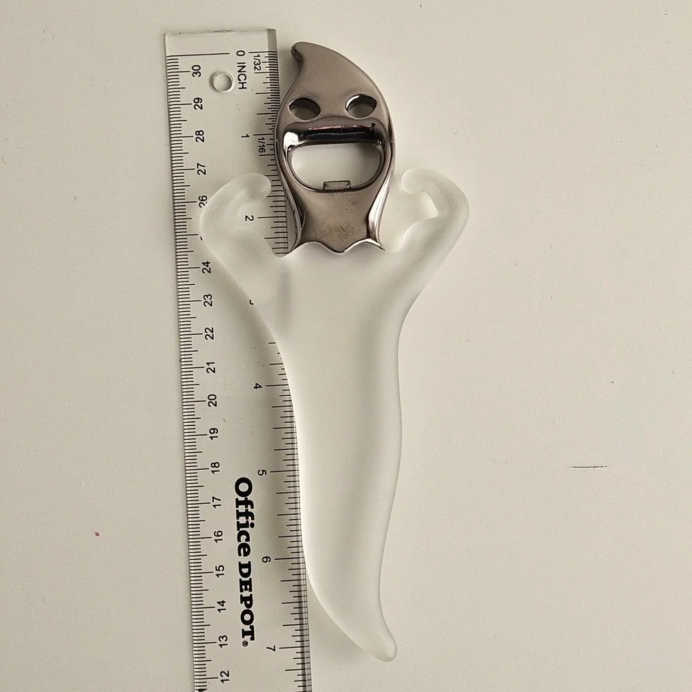 Bugatti Italy Vintage Ghost Bottle Opener A. Dolcetti Design Frosted White OS‎